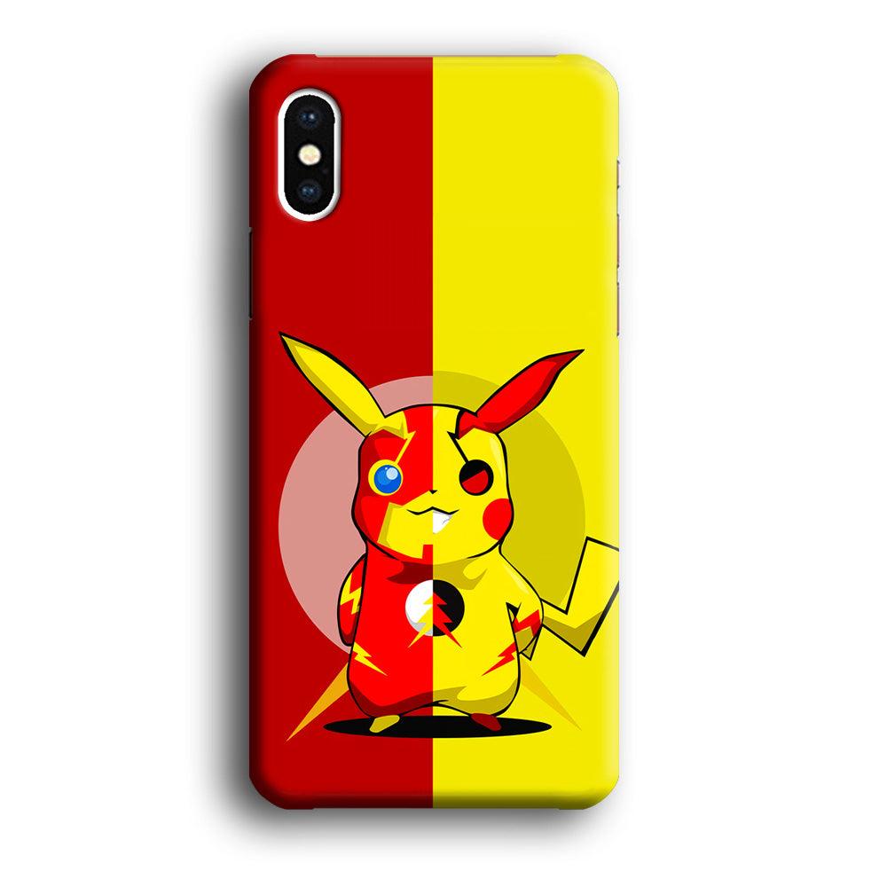 Pikachu and Flash Crossover iPhone X Case-Plastic / Full Wrap (3D Case)-Xtracase