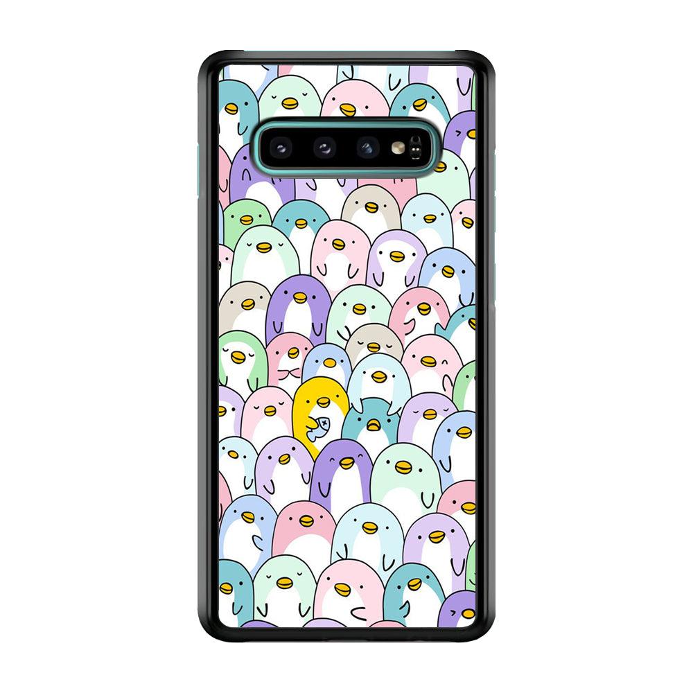 Pinguins Doodle Samsung Galaxy S10 Plus Case-Plastic / Full Wrap (3D Case)-Xtracase