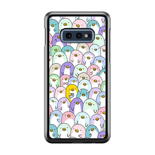 Pinguins Doodle Samsung Galaxy S10E Case-Plastic / Full Wrap (3D Case)-Xtracase