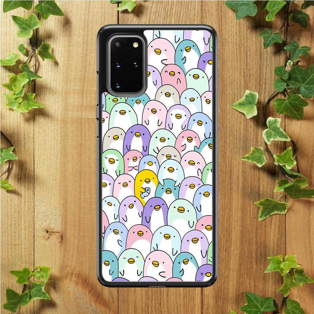 Pinguins Doodle Samsung Galaxy S20 Plus Case-Plastic / Full Wrap (3D Case)-Xtracase