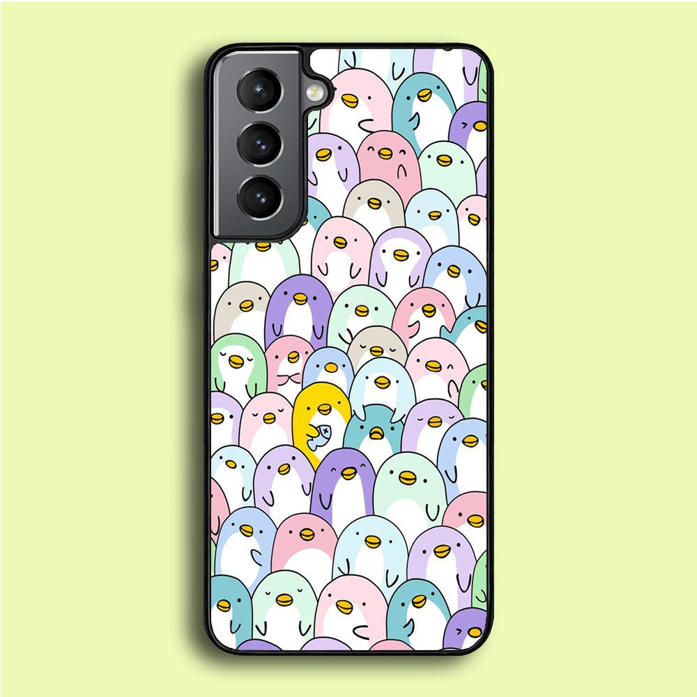 Pinguins Doodle Samsung Galaxy A16 Case-Plastic / Full Wrap (3D Case)-Xtracase