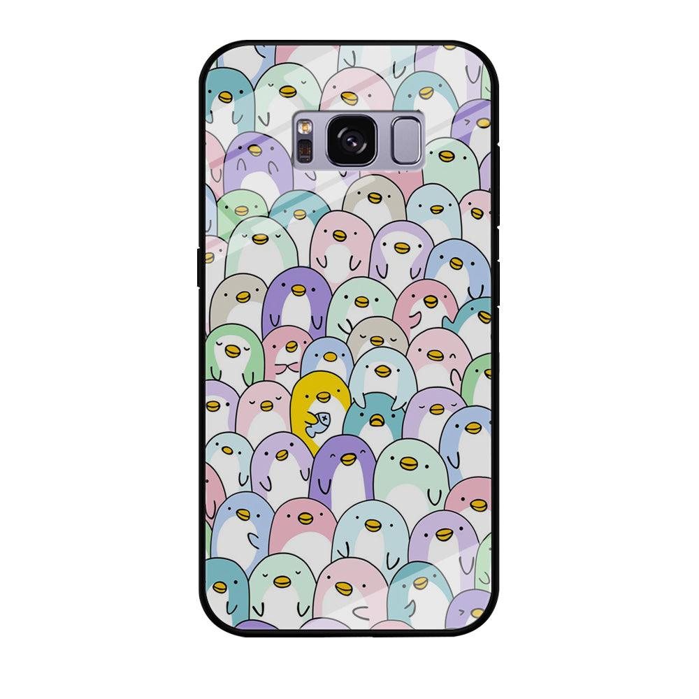 Pinguins Doodle Samsung Galaxy S8 Case-Tempered Glass Case-Xtracase