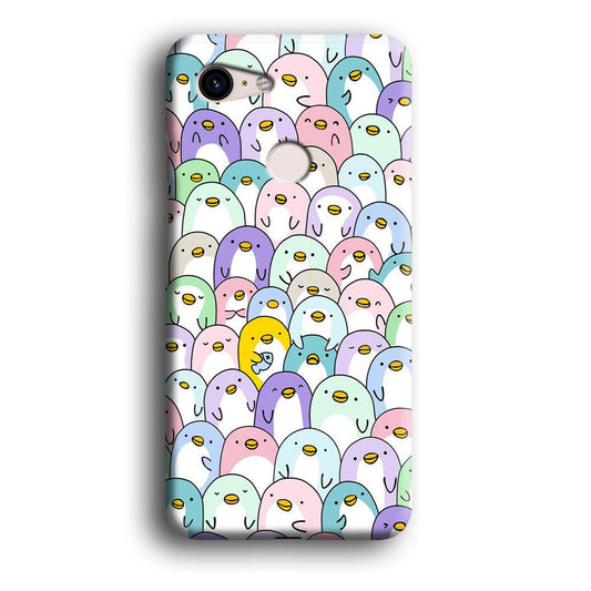 Pinguins Doodle Google Pixel 3 XL 3D Case-Xtracase