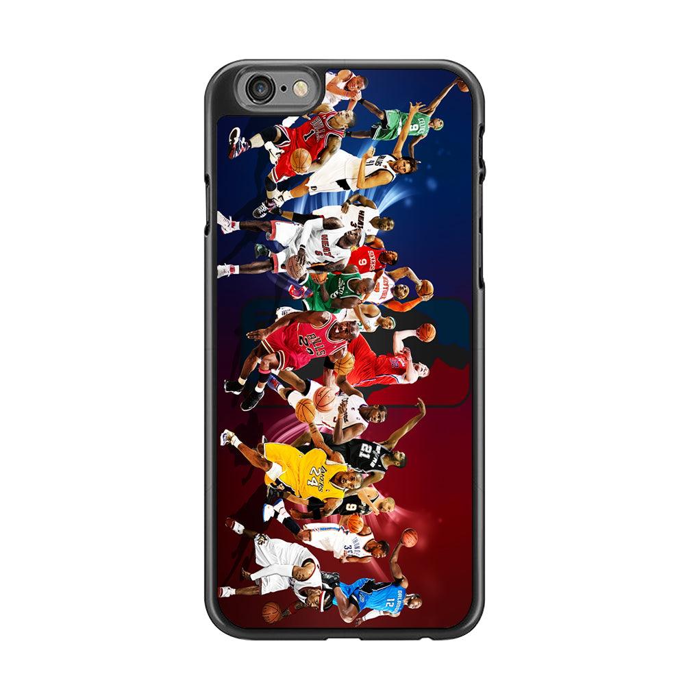 Players NBA Sports iPhone 6 Plus | 6s Plus Case-Rubber / Black (2D Case)-Xtracase