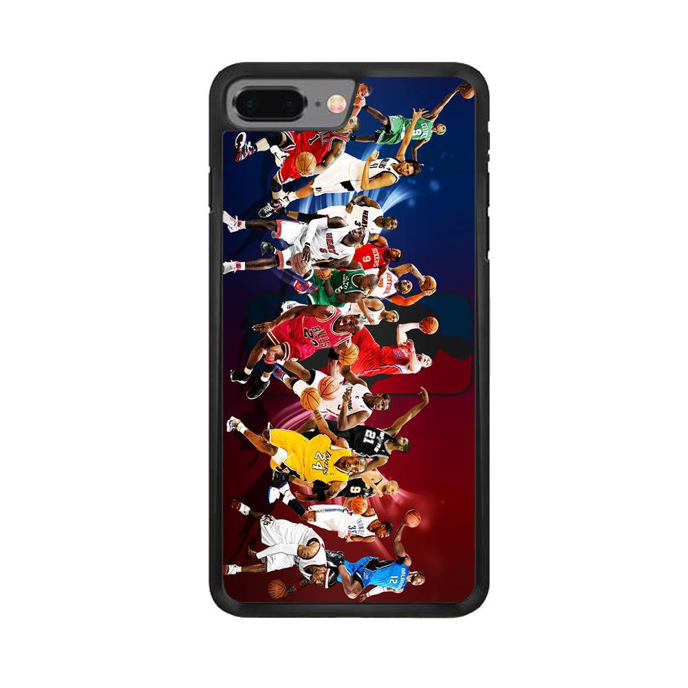 Players NBA Sports iPhone 7 Plus Case-Rubber / Black (2D Case)-Xtracase