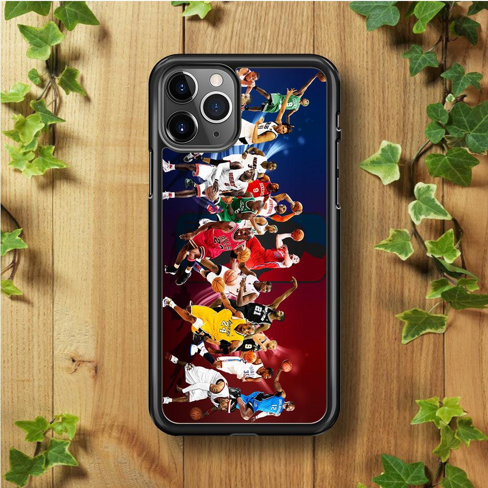 Players NBA Sports iPhone 11 Pro Case-Rubber / Black (2D Case)-Xtracase