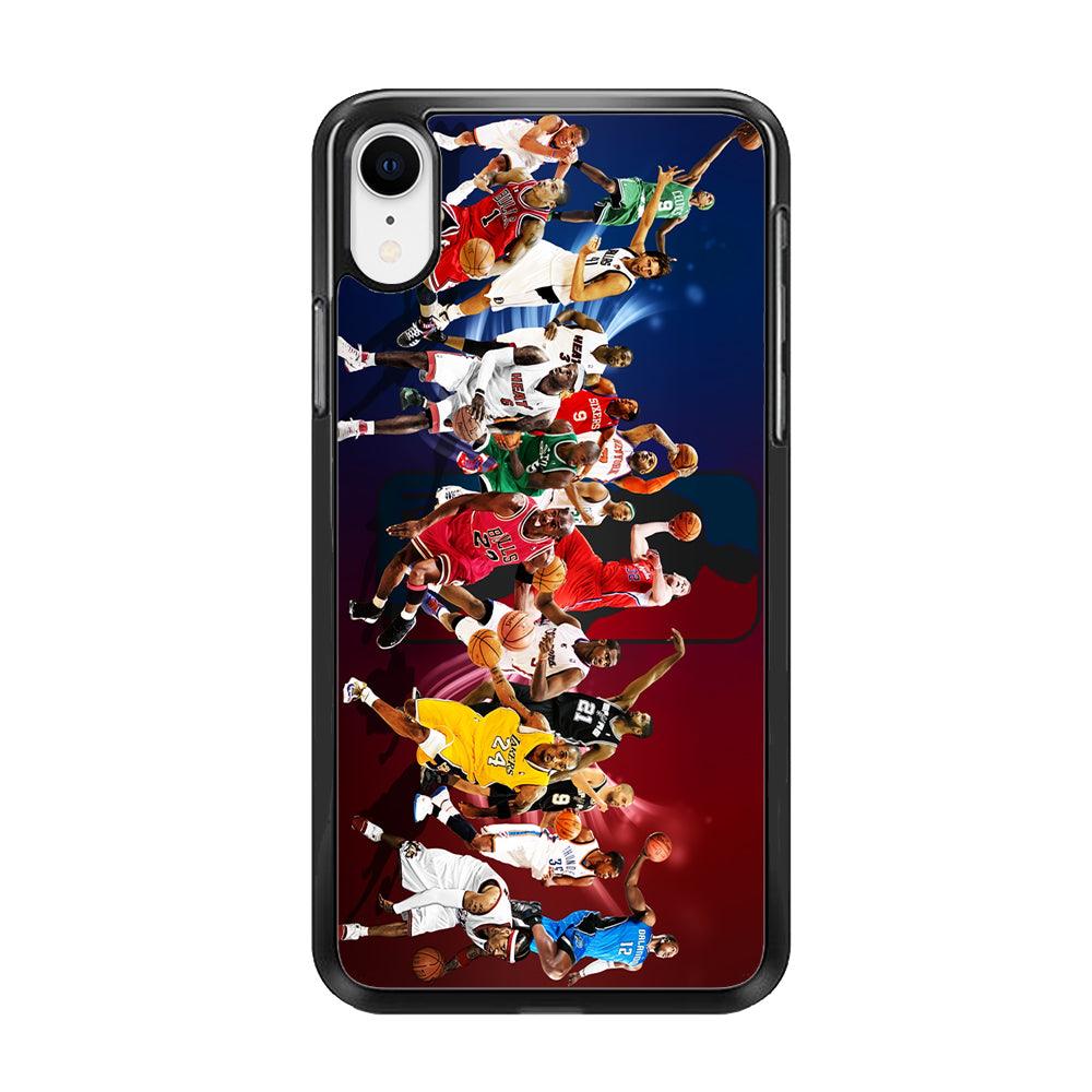 Players NBA Sports iPhone XR Case-Rubber / Black (2D Case)-Xtracase