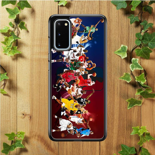 Players NBA Sports Samsung Galaxy S20 Case-Rubber / White (2D Case)-Xtracase