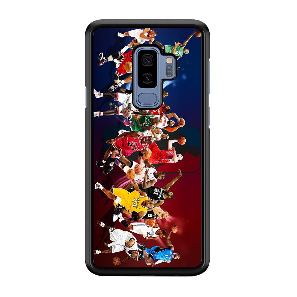 Players NBA Sports Samsung Galaxy S9 Plus Case-Rubber / Black (2D Case)-Xtracase