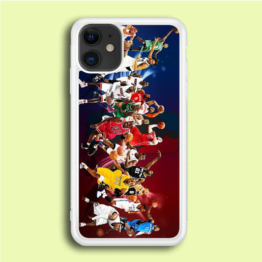 Players NBA Sports iPhone 12 Mini Case-Rubber / White (2D Case)-Xtracase