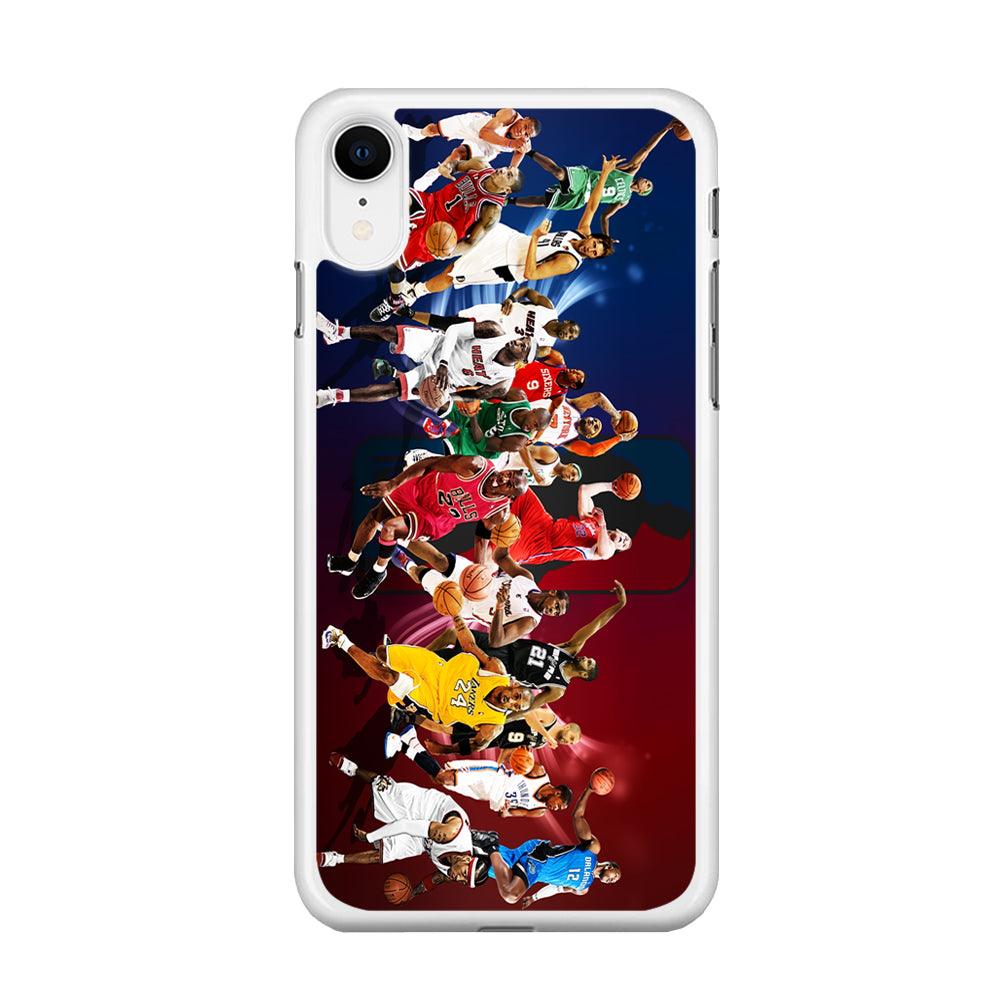 Players NBA Sports iPhone XR Case-Rubber / White (2D Case)-Xtracase