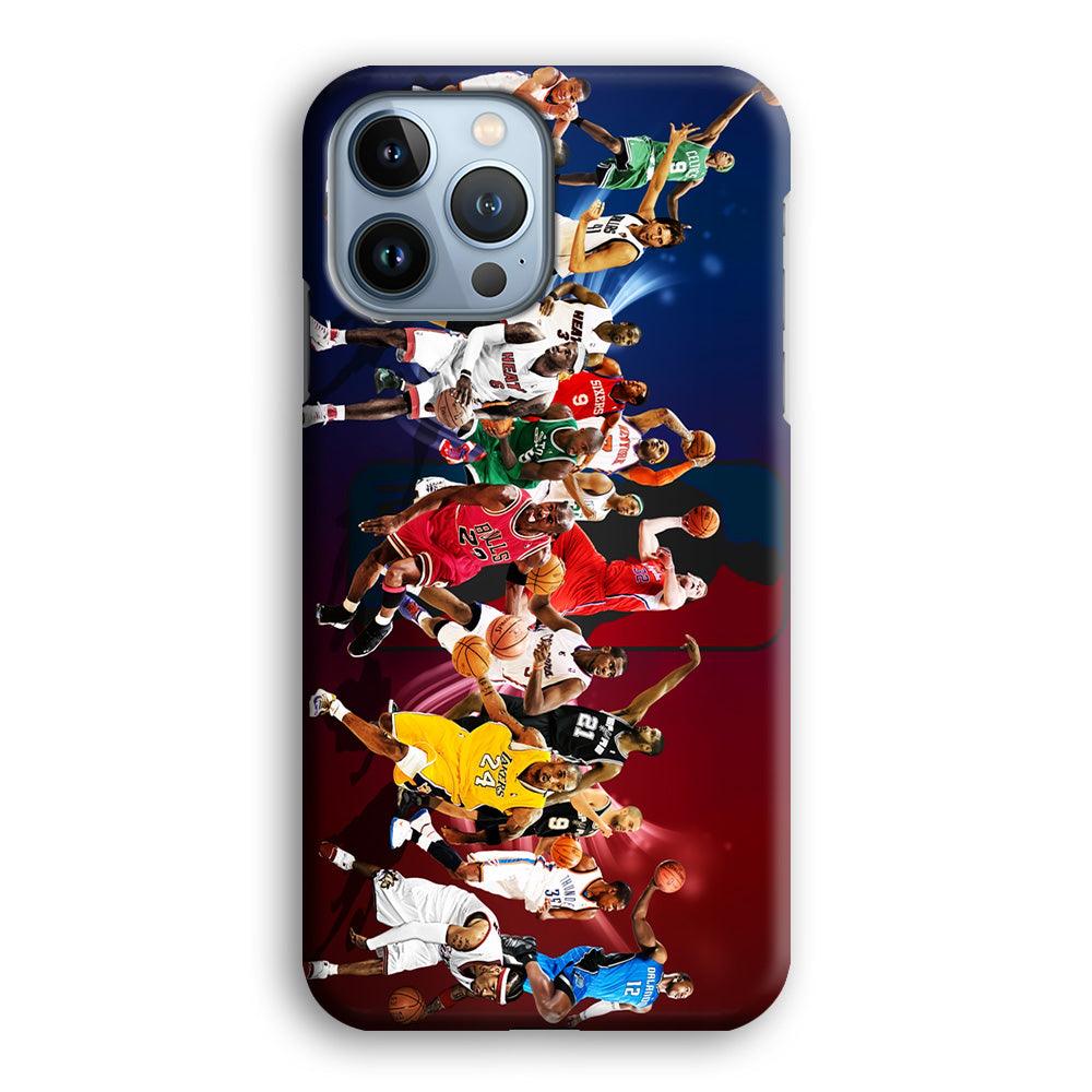 Players NBA Sports iPhone 13 Pro Max Case-Plastic / Full Wrap (3D Case)-Xtracase