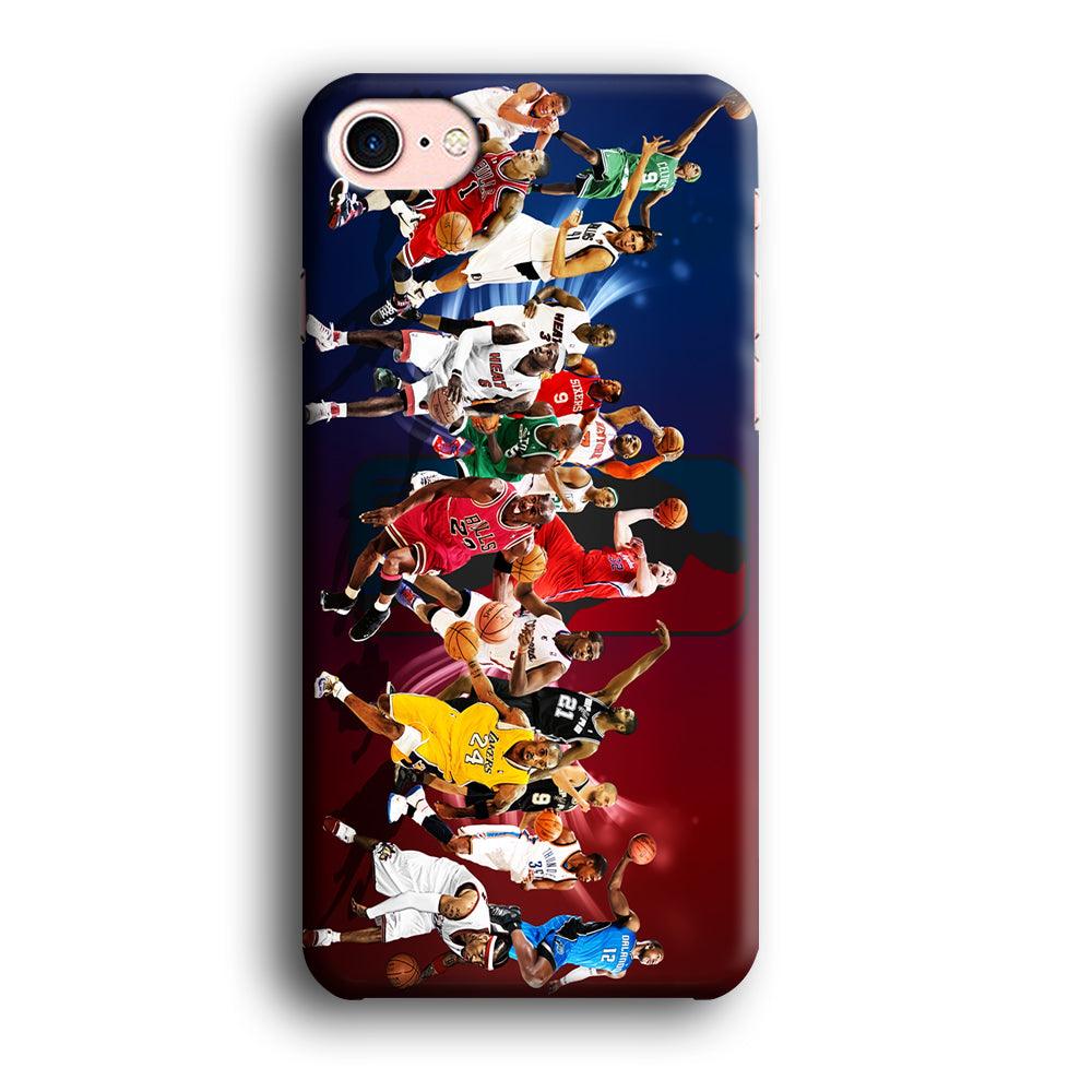 Players NBA Sports iPhone 8 Case-Plastic / Full Wrap (3D Case)-Xtracase