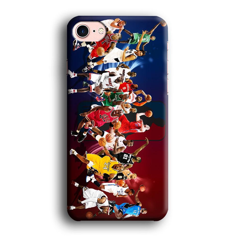 Players NBA Sports iPhone SE 2020 Case-Plastic / Full Wrap (3D Case)-Xtracase