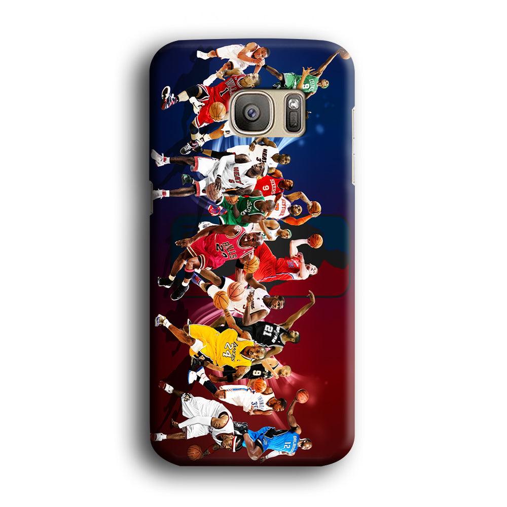 Players NBA Sports Samsung Galaxy S7 Edge Case-Plastic / Full Wrap (3D Case)-Xtracase