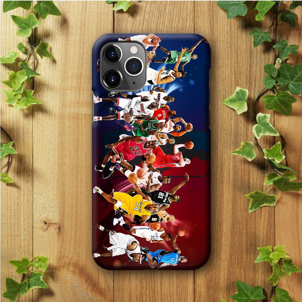 Players NBA Sports iPhone 11 Pro Max Case-Plastic / Full Wrap (3D Case)-Xtracase