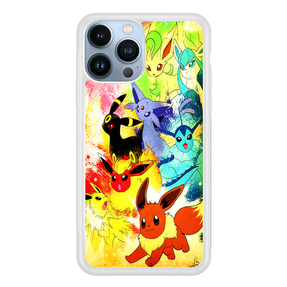 Pokemon Eevee Painting iPhone 13 Pro Max Case