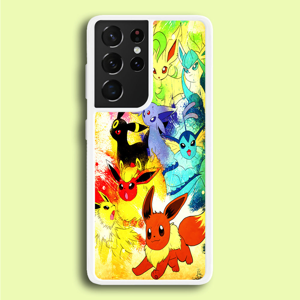 Pokemon Eevee Painting Samsung Galaxy S21 Ultra Case