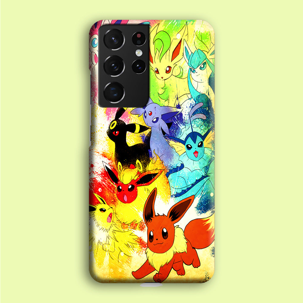 Pokemon Eevee Painting Samsung Galaxy S21 Ultra Case