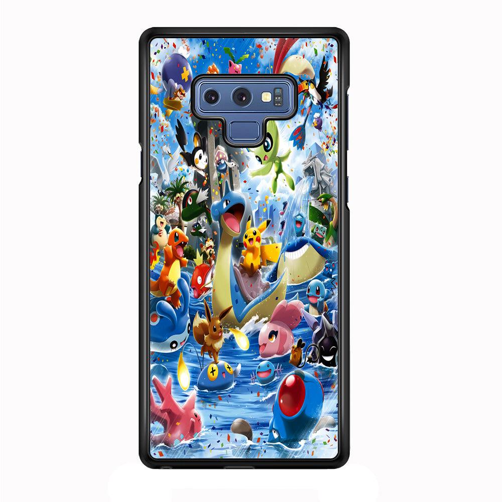 Pokemon Party Samsung Galaxy Note 9 Case-Plastic / Full Wrap (3D Case)-Xtracase