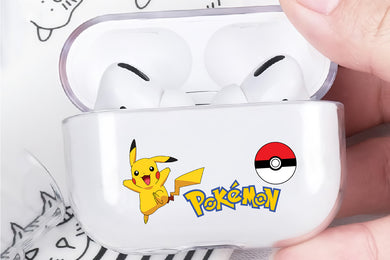 Pokemon Pikachu Hard Plastic Protective Clear Case Cover For Apple Airpod Pro