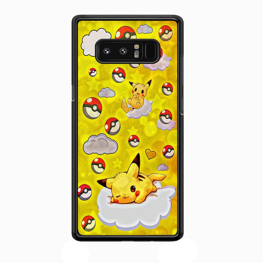 Pokemon Pikachu and Cloud Samsung Galaxy Note 8 Case-Plastic / Full Wrap (3D Case)-Xtracase