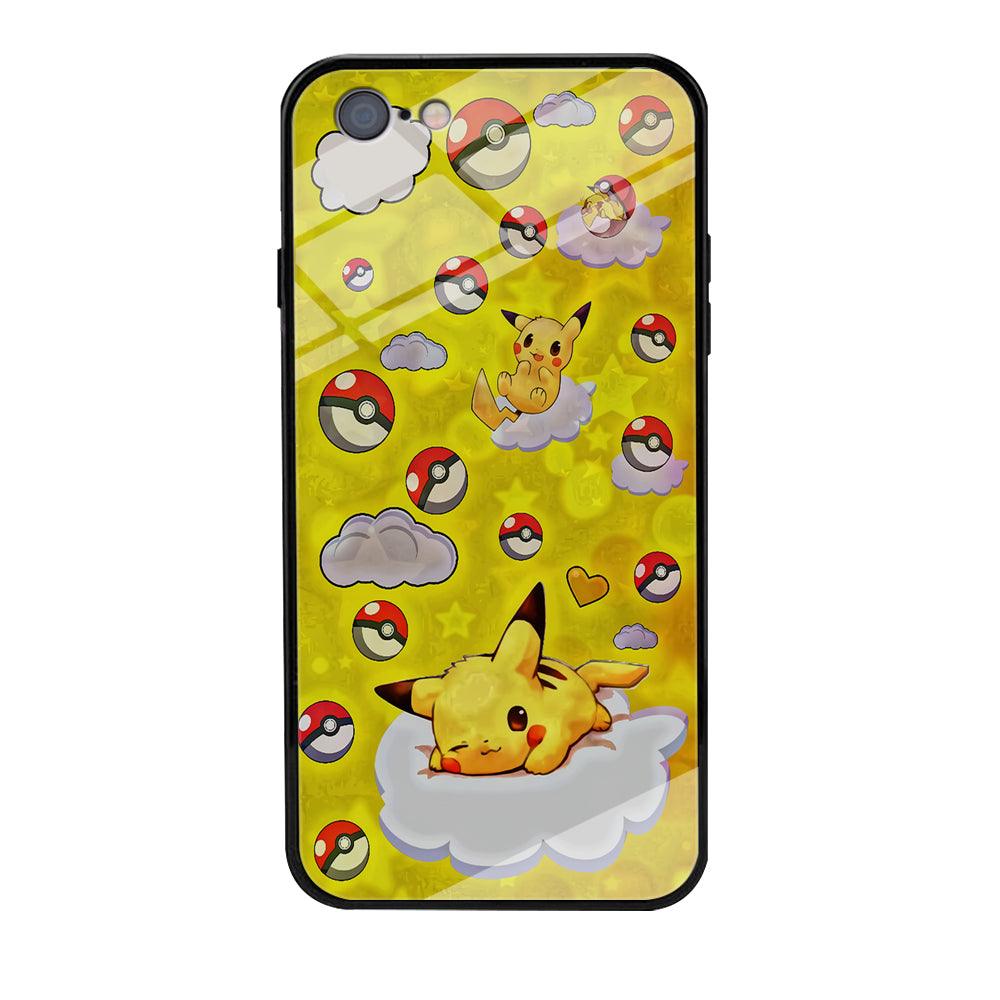 Pokemon Pikachu and Cloud iPhone 6 Plus | 6s Plus Case-Tempered Glass Case-Xtracase