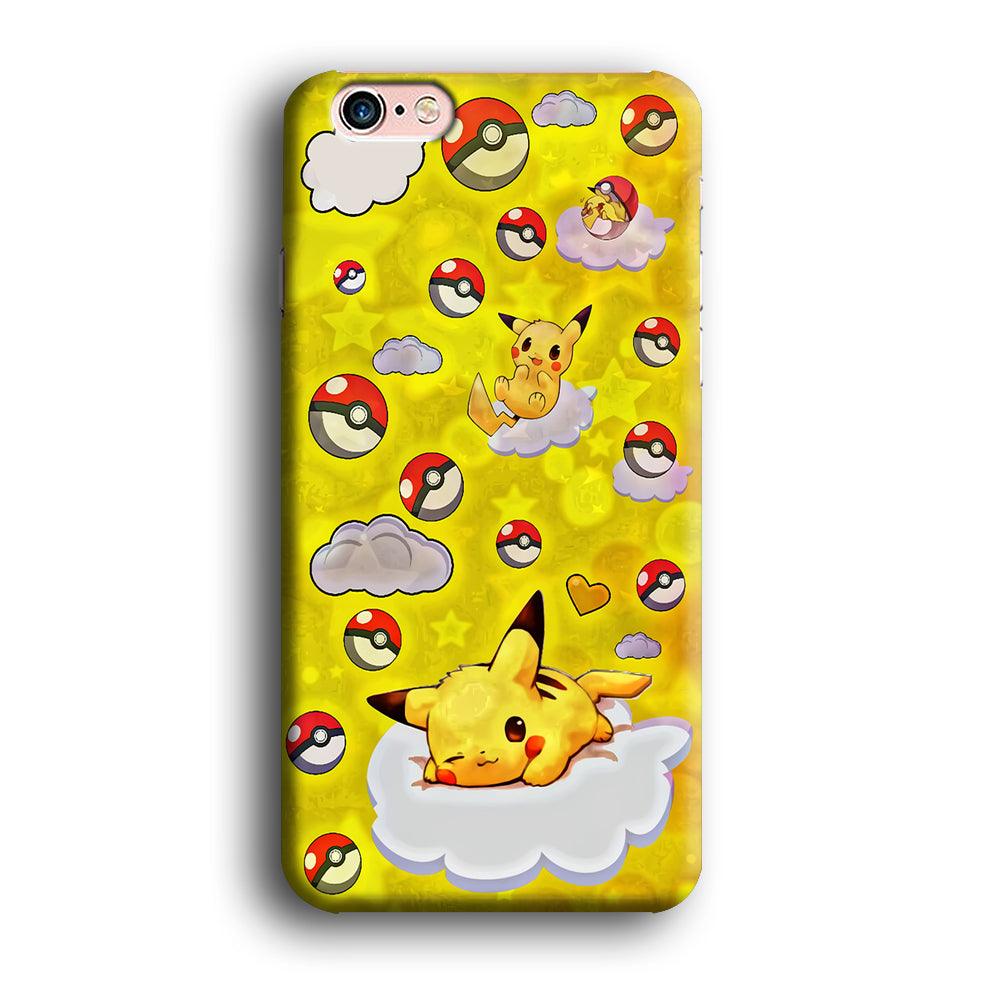Pokemon Pikachu and Cloud iPhone 6 Plus | 6s Plus Case-Plastic / Full Wrap (3D Case)-Xtracase