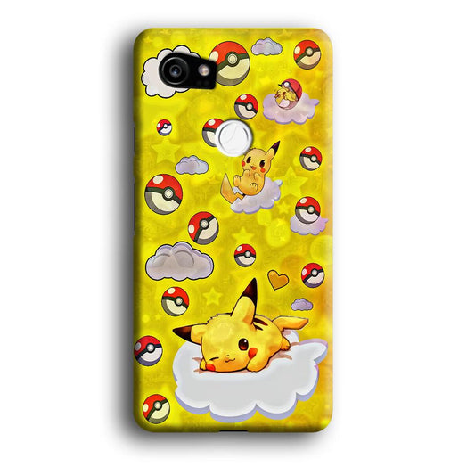 Pokemon Pikachu and Cloud Google Pixel 2 XL 3D Case-Xtracase