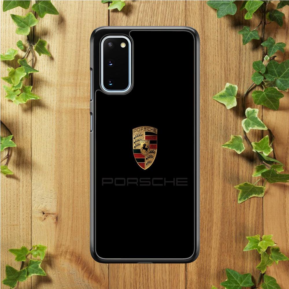 Porsche Logo Black Samsung Galaxy S20 Case-Rubber / Black (2D Case)-Xtracase