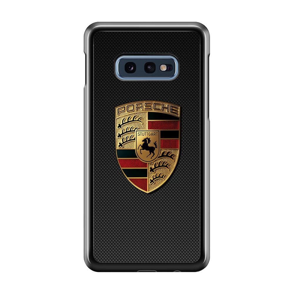 Porsche Logo Luxury Samsung Galaxy S10E Case-Rubber / Black (2D Case)-Xtracase