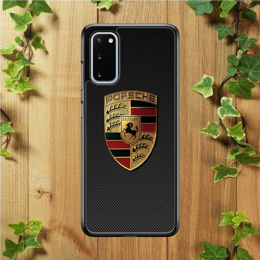 Porsche Logo Luxury Samsung Galaxy S20 Case-Rubber / Black (2D Case)-Xtracase