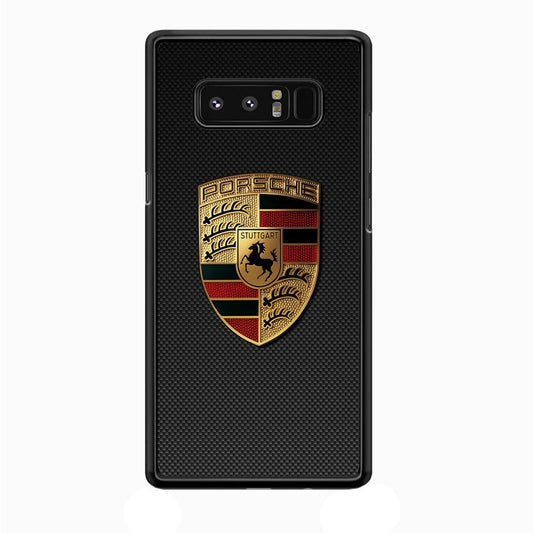 Porsche Logo Luxury Samsung Galaxy Note 8 Case-Rubber / Black (2D Case)-Xtracase