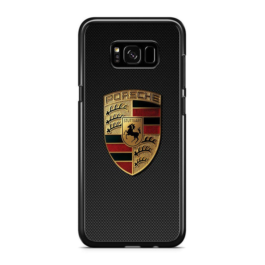 Porsche Logo Luxury Samsung Galaxy S8 Case-Rubber / Black (2D Case)-Xtracase