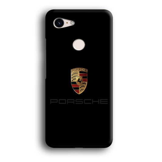 Porsche Logo Black Google Pixel 3 XL 3D Case