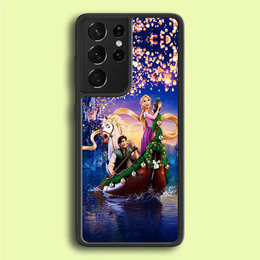 Princess Rapunzel Samsung Galaxy S21 Ultra Case-Rubber / Black (2D Case)-Xtracase