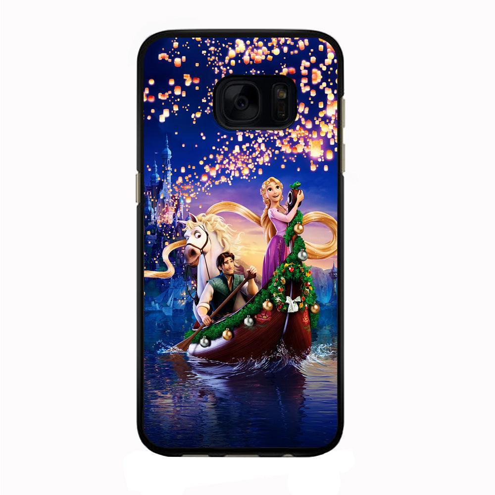 Princess Rapunzel Samsung Galaxy S7 Edge Case-Rubber / Black (2D Case)-Xtracase