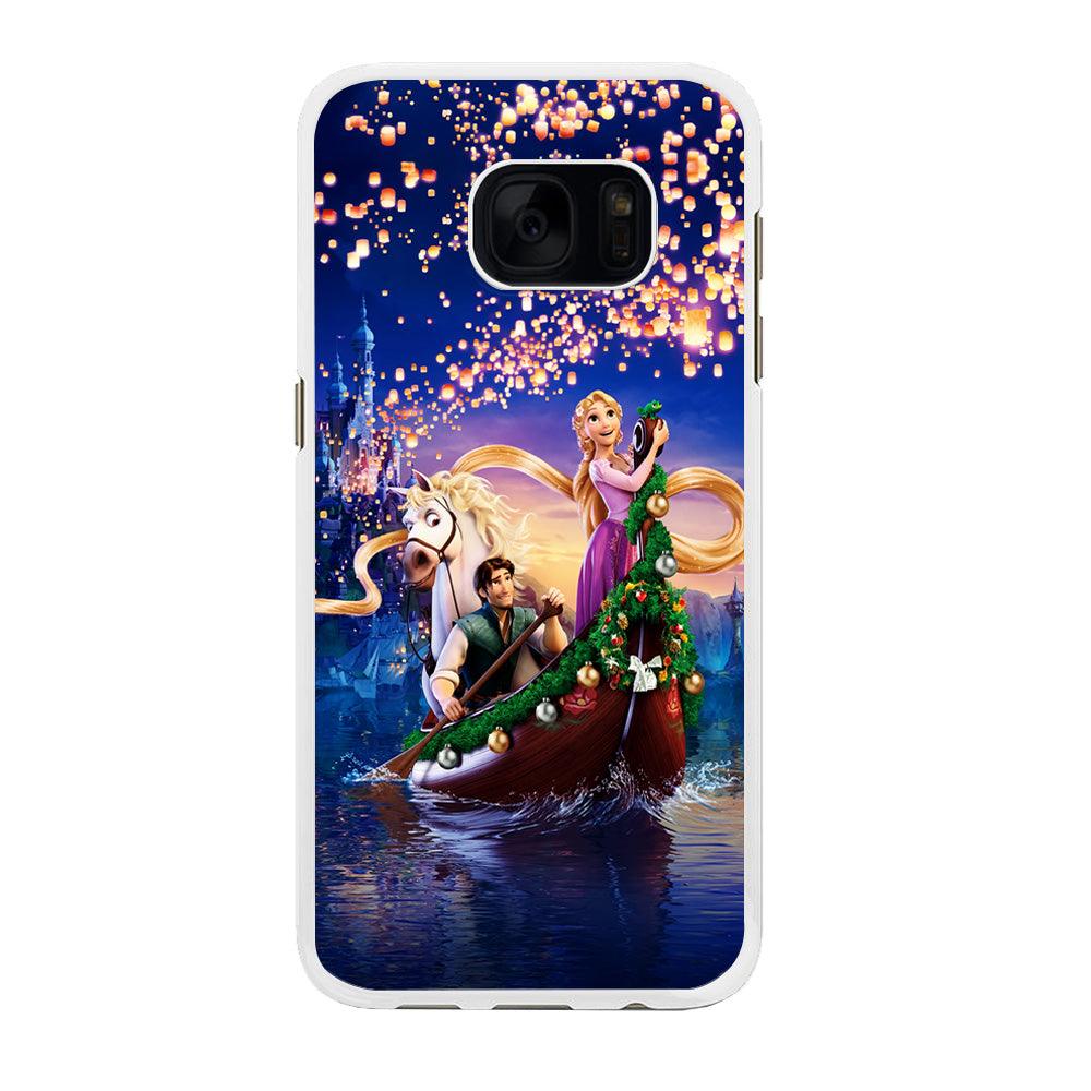 Princess Rapunzel Samsung Galaxy S7 Edge Case-Rubber / White (2D Case)-Xtracase