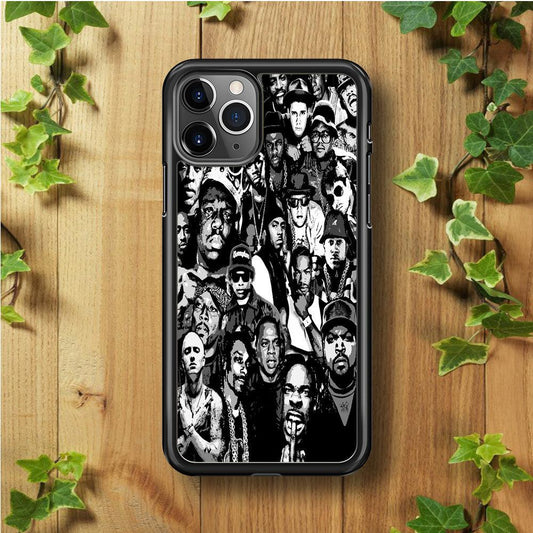 Rap Legends Notorious iPhone 11 Pro Case-Rubber / Black (2D Case)-Xtracase