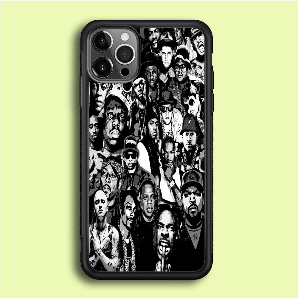 Rap Legends Notorious iPhone 12 Pro Max Case-Rubber / Black (2D Case)-Xtracase