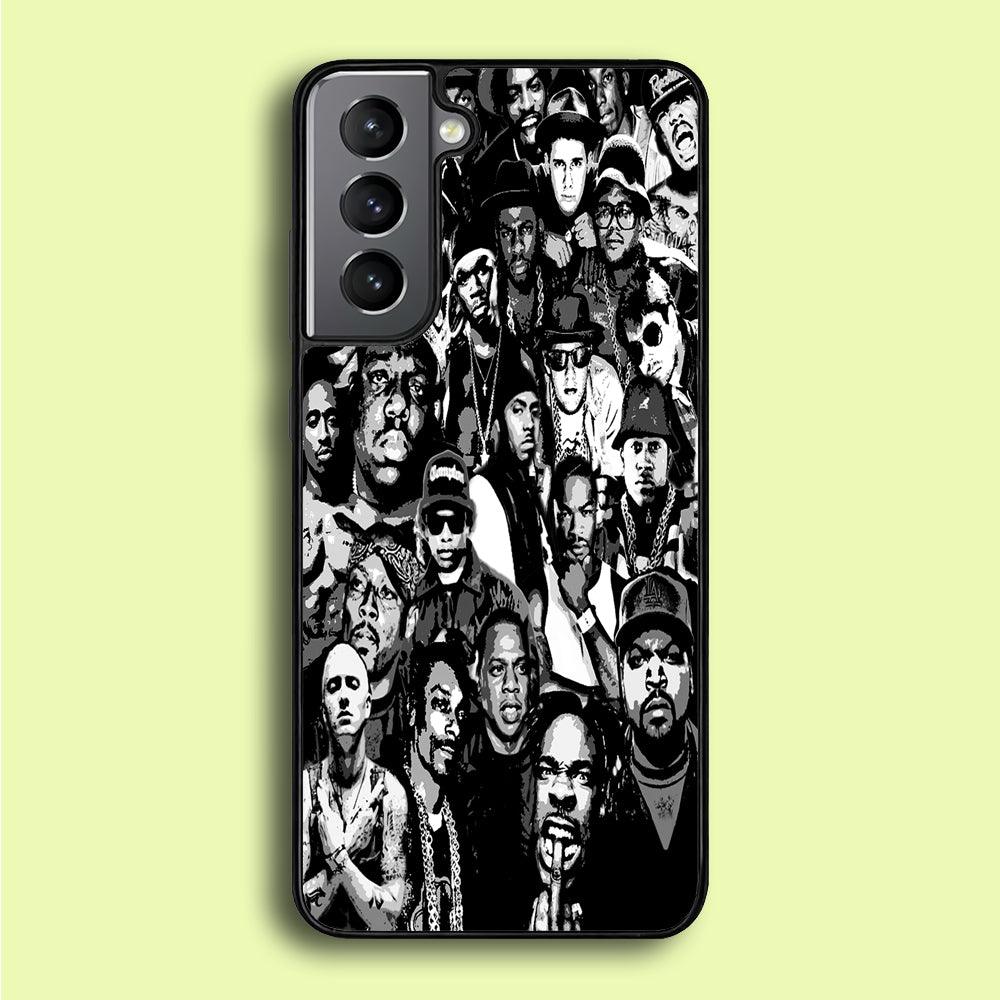 Rap Legends Notorious Samsung Galaxy S21 Plus Case-Rubber / White (2D Case)-Xtracase
