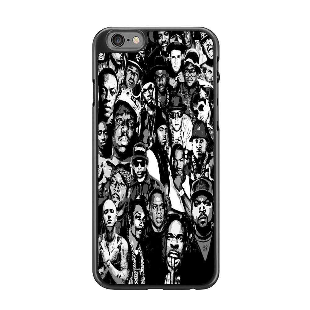 Rap Legends Notorious iPhone 6 | 6s Case-Rubber / Black (2D Case)-Xtracase
