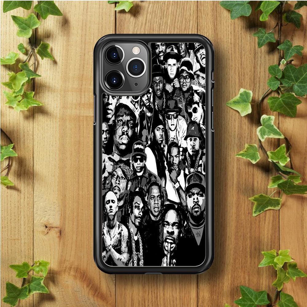 Rap Legends Notorious iPhone 11 Pro Max Case-Rubber / Black (2D Case)-Xtracase