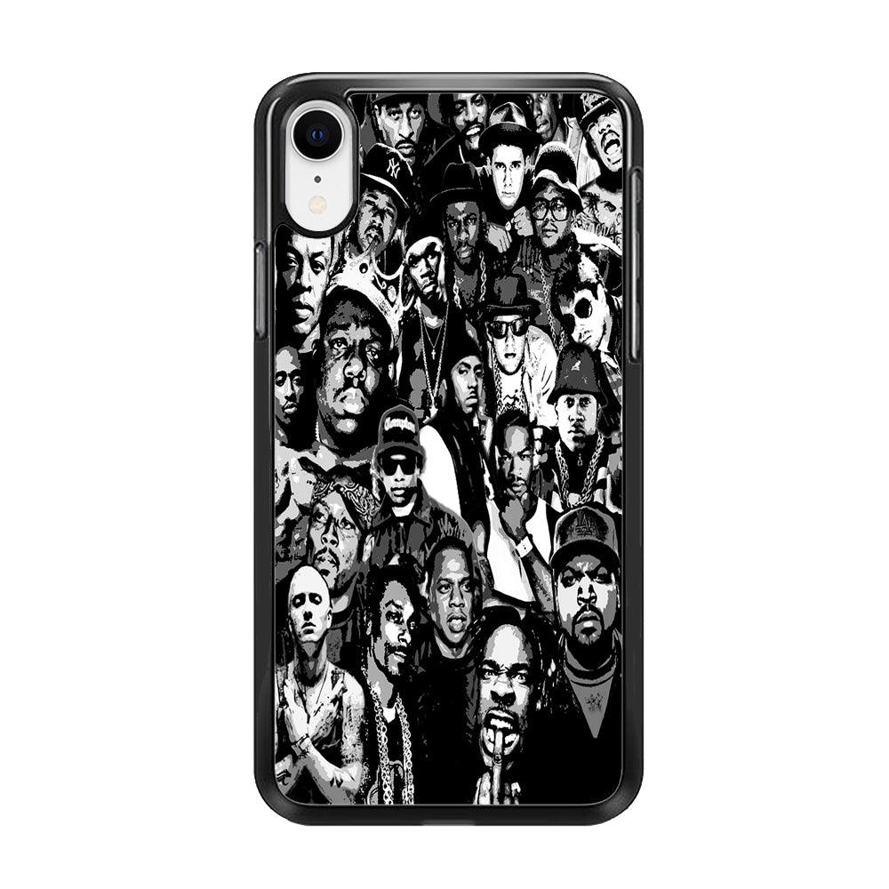 Rap Legends Notorious iPhone XR Case-Rubber / Black (2D Case)-Xtracase