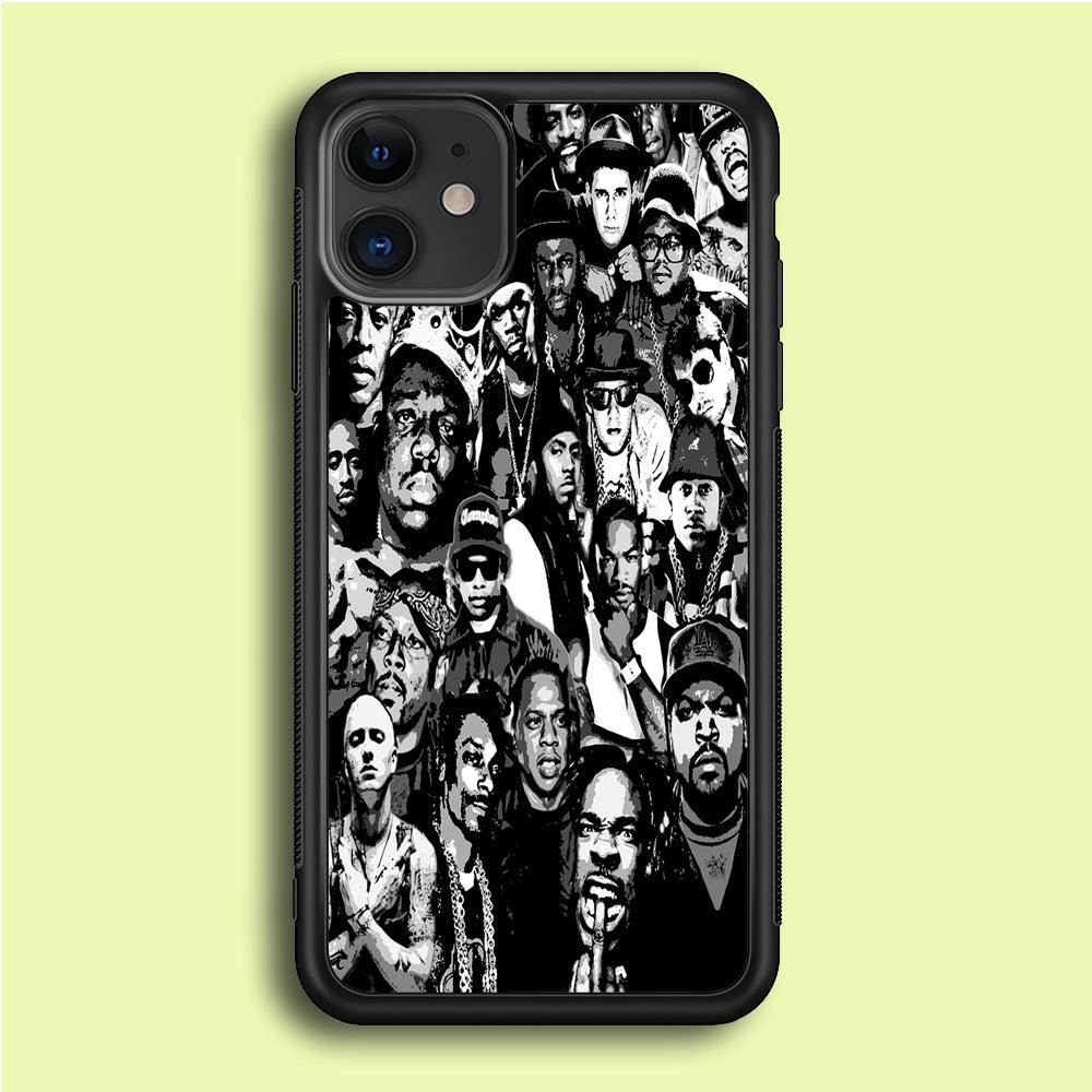 Rap Legends Notorious iPhone 12 Mini Case-Rubber / Black (2D Case)-Xtracase