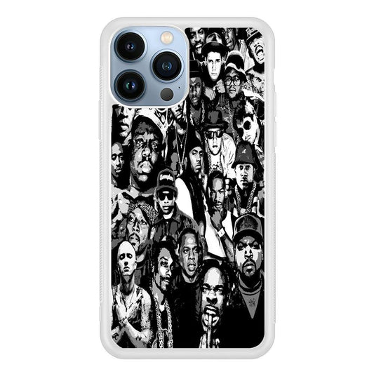 Rap Legends Notorious iPhone 13 Pro Case-Rubber / White (2D Case)-Xtracase