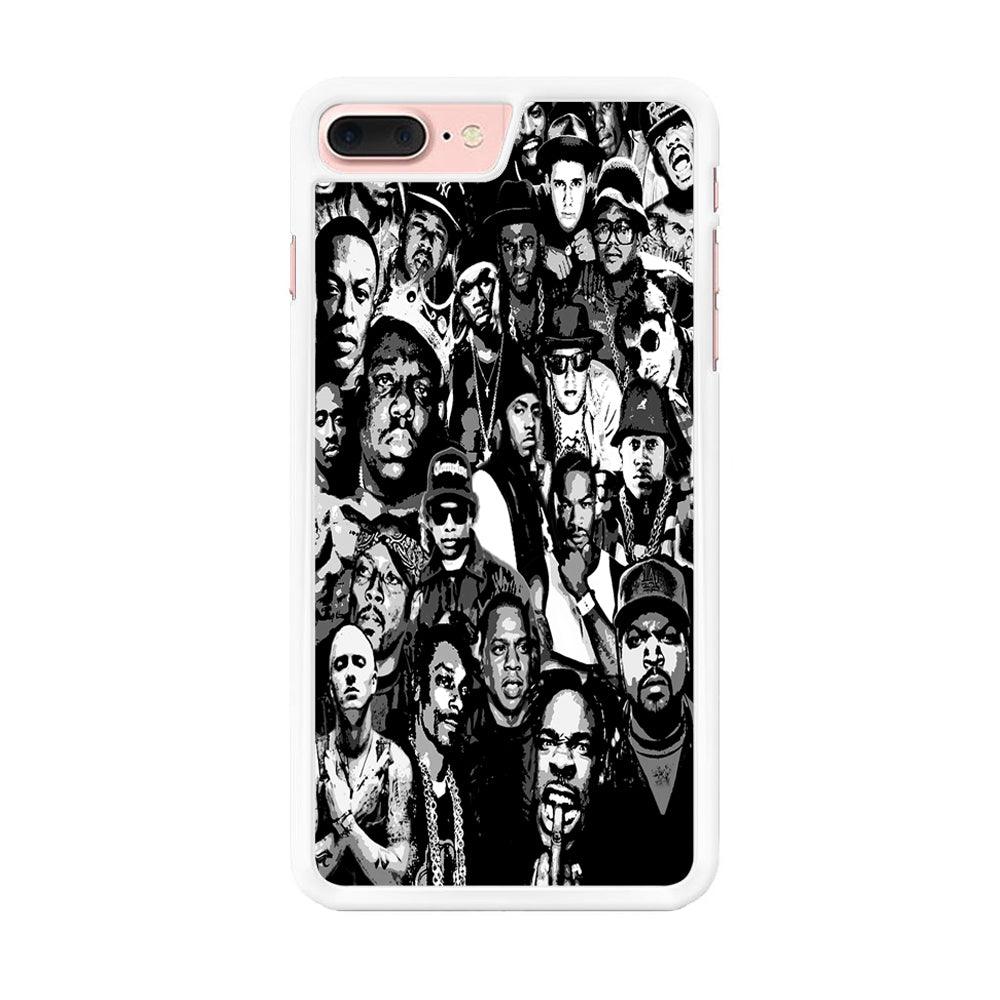 Rap Legends Notorious iPhone 8 Plus Case-Rubber / White (2D Case)-Xtracase