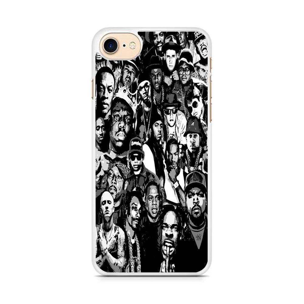 Rap Legends Notorious iPhone 7 Case-Rubber / White (2D Case)-Xtracase