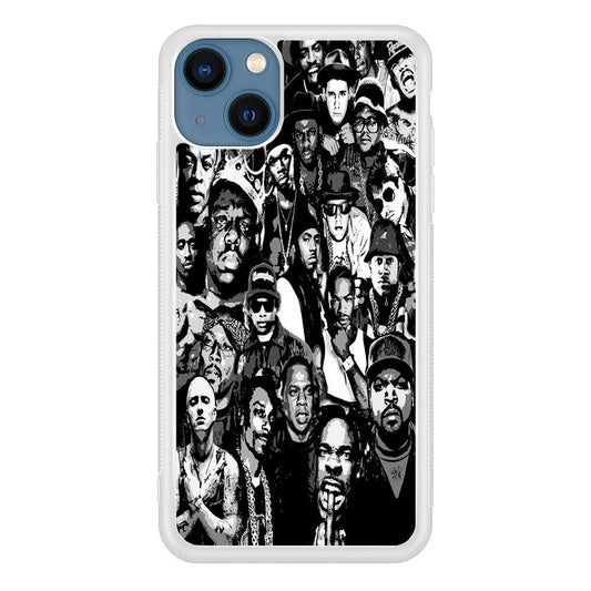 Rap Legends Notorious iPhone 13 Mini Case-Rubber / White (2D Case)-Xtracase