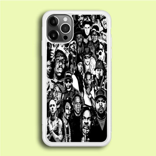 Rap Legends Notorious iPhone 12 Pro Case-Rubber / White (2D Case)-Xtracase